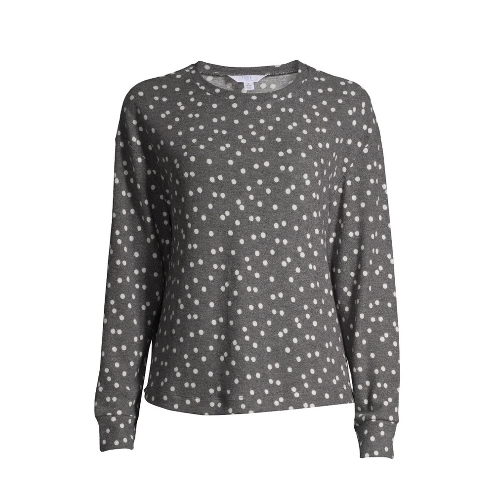 Polka Dot Hacci Crewneck Pullover